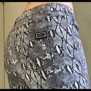 Michael Kors snakeskin skinny jeans